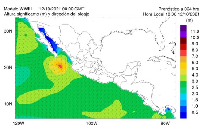 Huracán "Pamela" ocasionará fuerte oleaje en el Pacífico